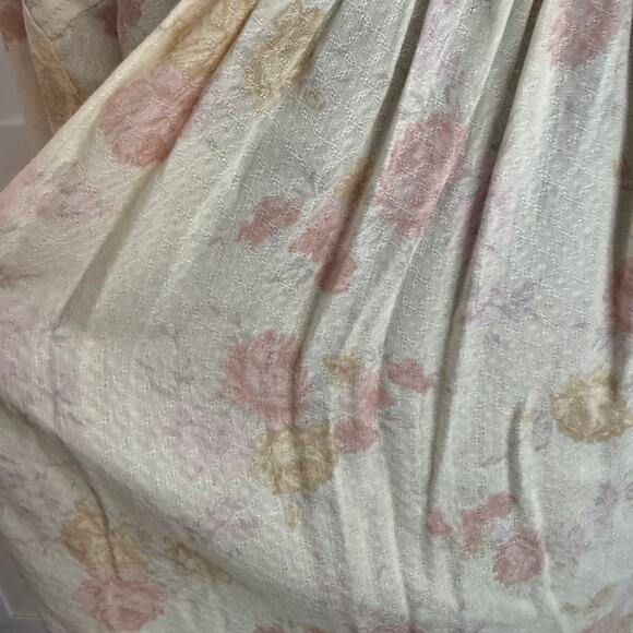 Free People Celia Printed Hem Blouse Collared Button Down Tie Front Top - Picture 6 of 8